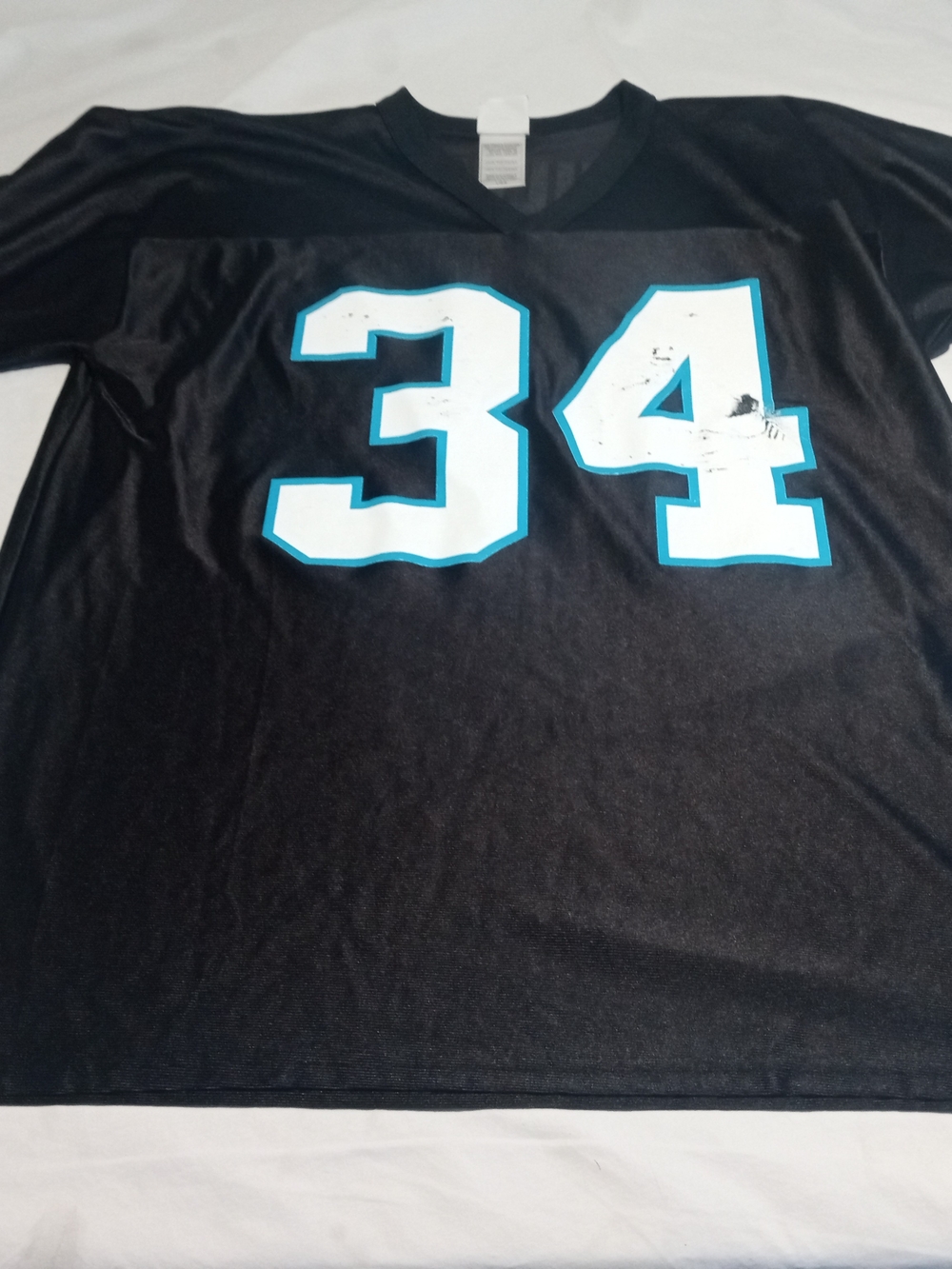 NFL Carolina Panthers D'Angelo WilliamsJersey Shirt with White & Teal Number 34 - Picture 1 of 8